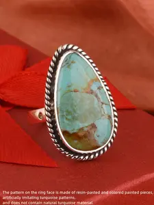 Women's Vintage Wedding Party Jewelry, Copper Chain Design, Wearable Accessory for Special Occasions, Teardrop Bridal Open Rings