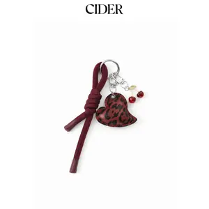 Cider CHERRY & LEOPARD HEART KEYCHAIN