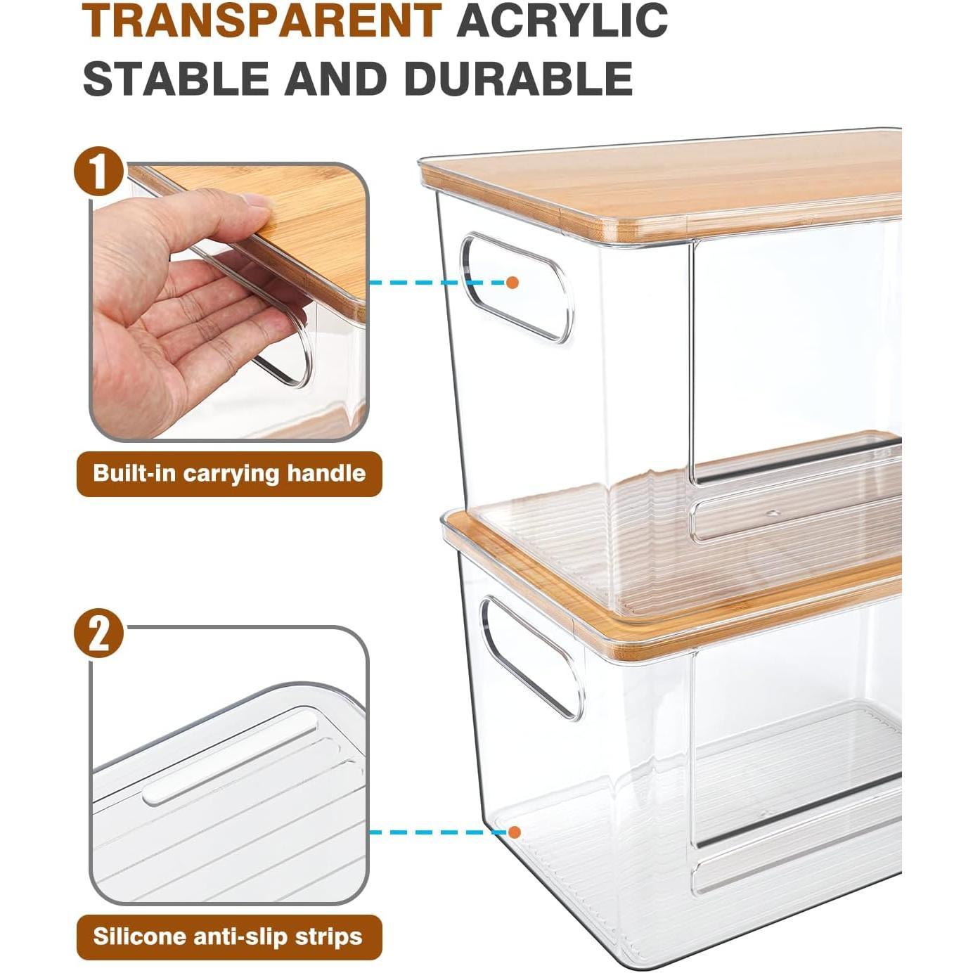 PLL Trash Bag Dispenser 2 Pack,  Garbage Bag Dispenser with  Top,  Trash Bag Holder Dispenser Under Sink for Kitchen, Pantry, Laundry Room, Cabinet Organizer and Storage