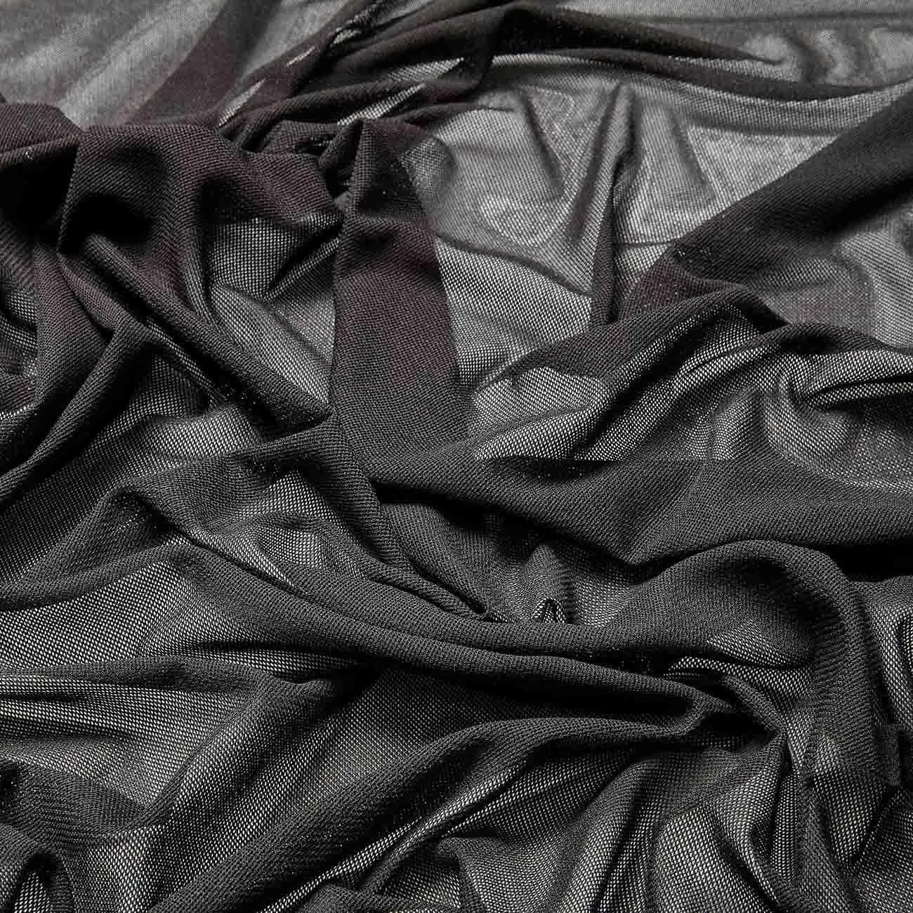 Black Stretchy Nylon Mesh Fabric by The Yard | Soft See-Through Power Mesh for Costumes, Lining, DIY, Crafts, DancewearGift