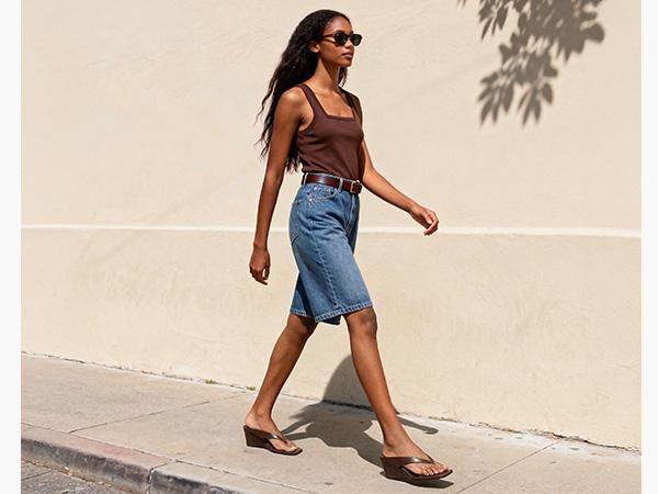 Athlefit Women's Low Wedge Sandals Trendy Dressy Square Open Toe Summer Beach Flip Flops Thong Heeled Sandals SpringStatements