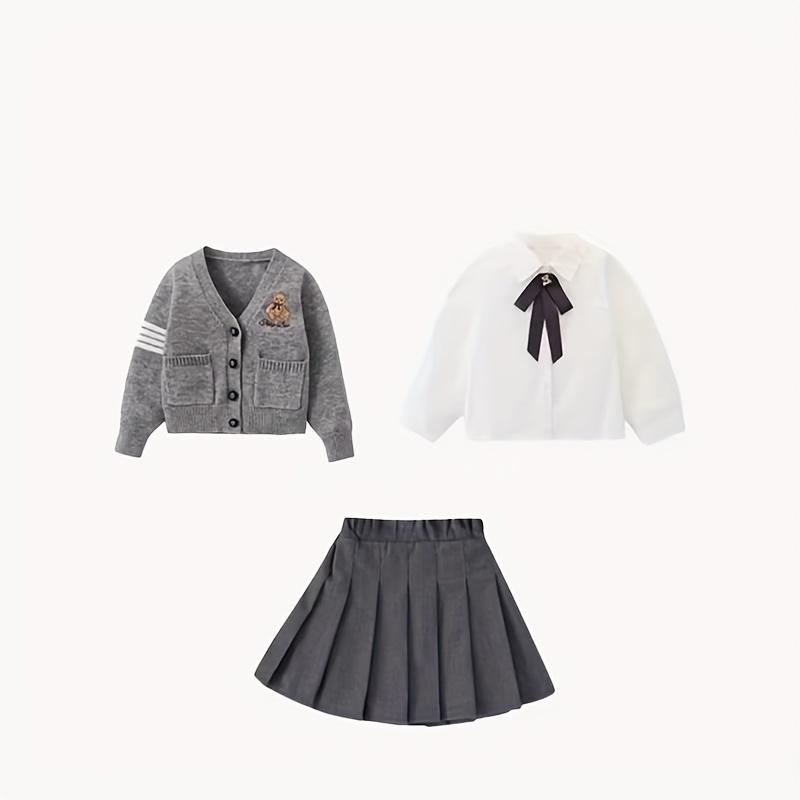 NewA Spring And Autumn Style JK Uniform Set for Girls, Featuring a Dress Suitable for Young Children, Perfect for Outings, Without a Bag