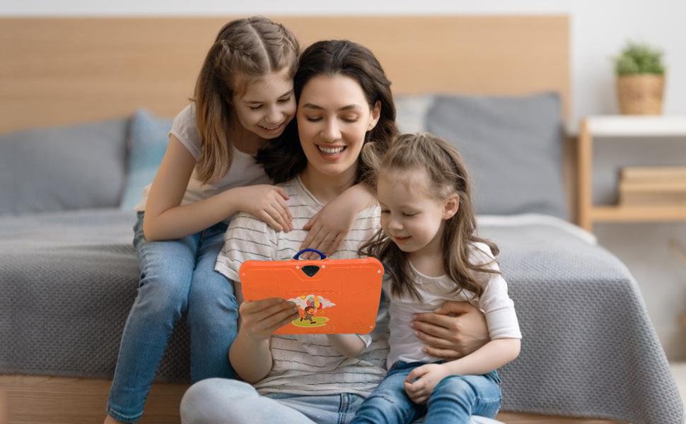 Educational Android Kids Tablet with Case WiFi Tablet Pc for Children's best Gifts Android Kids Game Educational Learning Tablets Quad Core 4GB RAM 64GB ROM