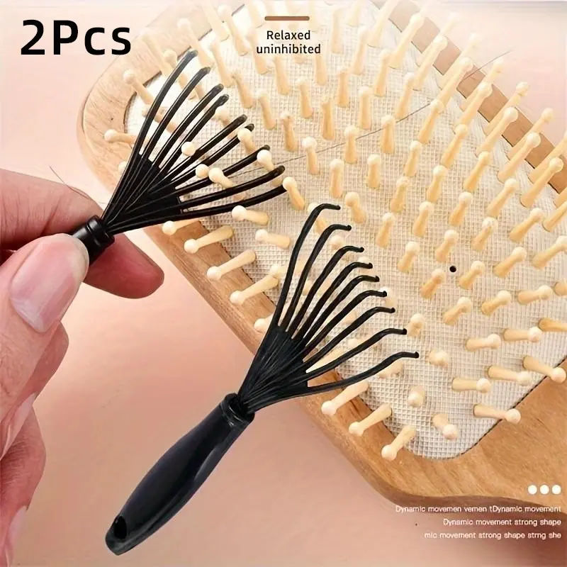 2-Piece Comb Cleaning Set, Mini Hairbrush Cleaner Claw, Comb Debris Remover Tool, Essential Grooming Accessories for Daily Use