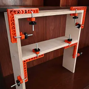 A set containing 7 accessories - 90-degree right-angle fixture - ABS material F-type fixture - precision angle clamp - suitable for woodworking, picture frames, boxes, drawer assembly and other applications