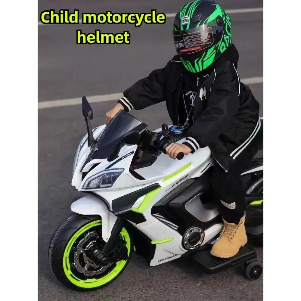 Cute Child Karting Full Face Helmets Boys Girls 4 Seasons Outdoor Sports Adjustable Head Bicycle Motorcycle Riding Kids Helmet
