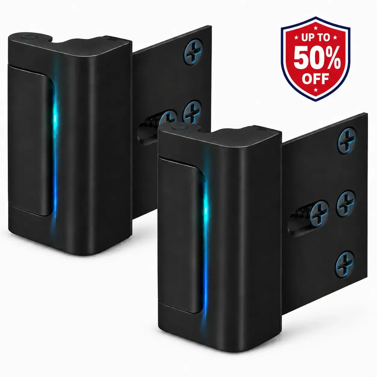 Home Security Door Reinforcement Lock - 800lbs Withstand, 12x Deadbolt Power, 5min DIY Install, Spring-Loaded Hold, Fast Tool-Free Open, Flip Latch for Inward Swinging Doors, Child Safety Lock, Fathers Day Gift,sohochic