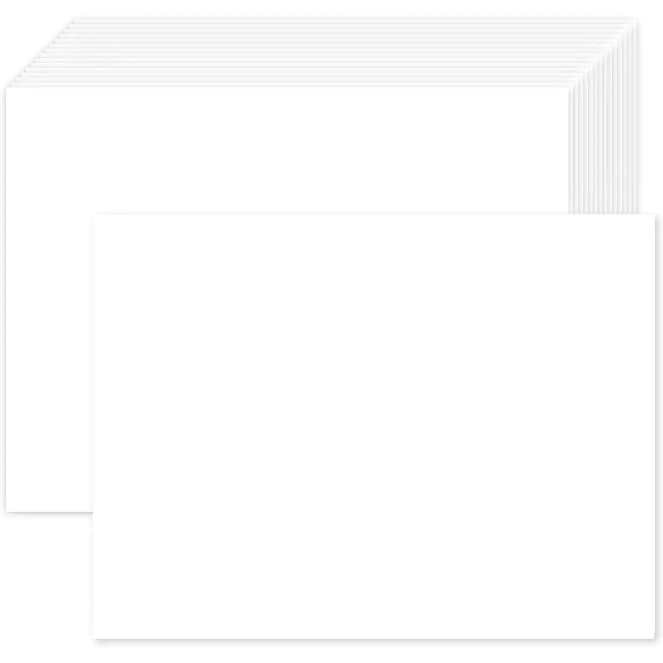 100 Pack White Blank Cardstock 5x7 80lb Thick Paper | Flat Cards Stock Printer Paper for Invitations, Postcards, Photos, DIY Card Making