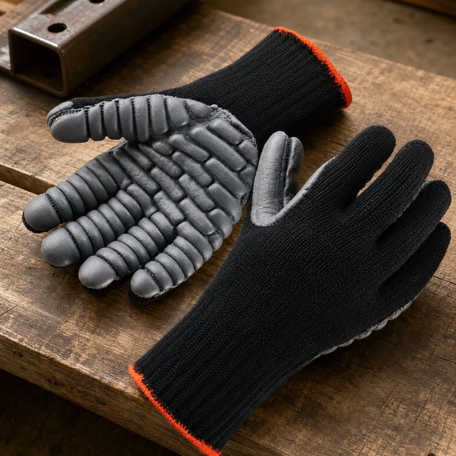 ProFlex 9000 Certified Lightweight Anti-Vibration Work Gloves, Medium, Black