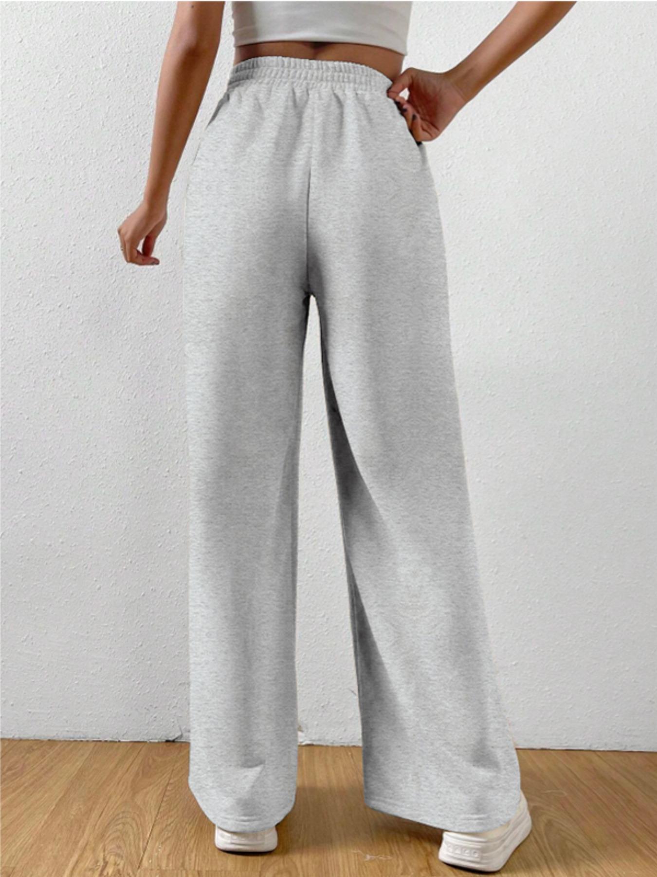 Women's Cross Waist Sporty Pants, Loose Fit Autumn Winter Sweatpants, Casual High-Waisted Long Leggings for Ladies, Athleisure Style Bottoms