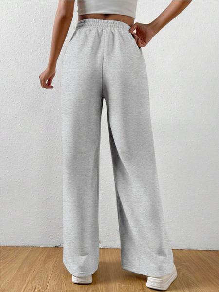 Women's Cross Waist Sporty Pants, Loose Fit Autumn Winter Sweatpants, Casual High-Waisted Long Leggings for Ladies, Athleisure Style Bottoms