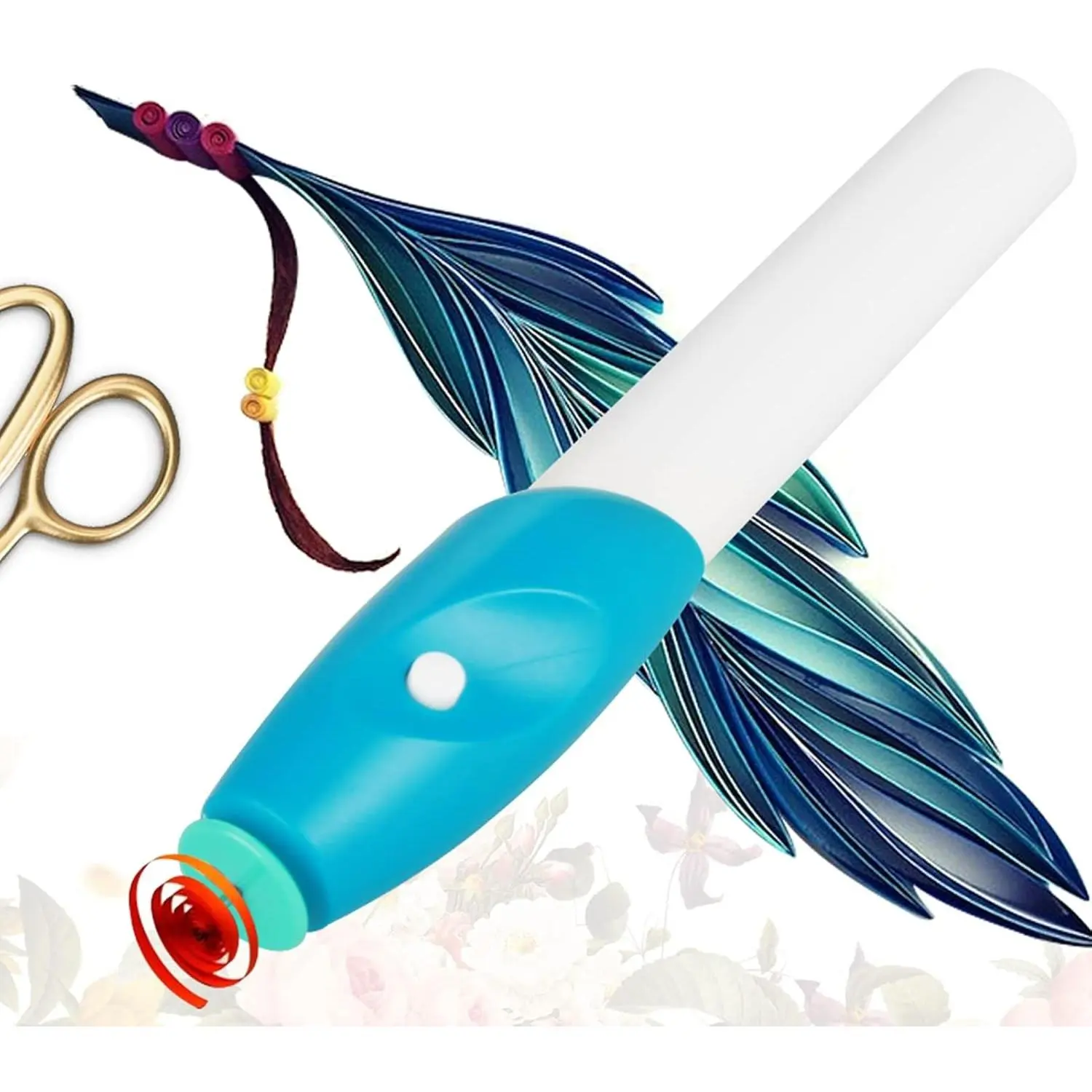 Electric Slotted Automated Paper Winder Pen - Quilling Origami Curling Rolling Tool for Paper Strips DIY Art Crafts