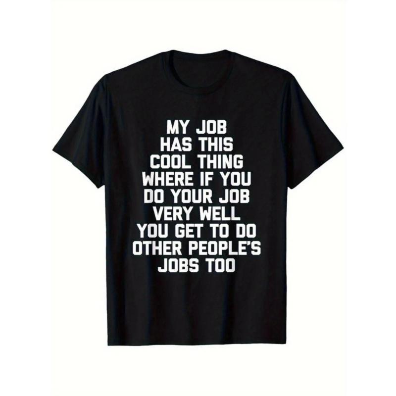 Funny Office Job Saying T-Shirt - "My Job Has This Cool Thing..." Bold Text Work Tee - Soft Breathable Cotton Shirt for Men & Women - Office Gifts Funny Office Job Saying T-Shirt - "My Job Has This Cool Thing..." Bold Text Work Tee - Soft Breathable Cotton Shirt for Men & Women - Office Gifts