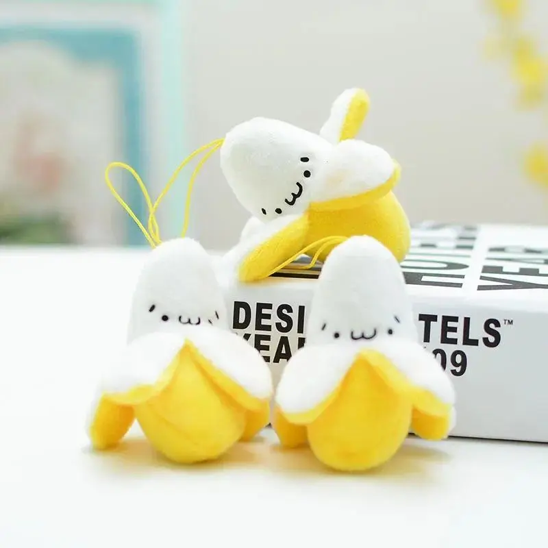 2026 Casual Mini Creative Plush Banana Keychain with Split Ring, Cute Small Fruit Doll Pendant for Girls, Birthday Gift for Bag Ornaments, Student Book Accessories (Toys & Hobbies - Classic & Novelty Toys)