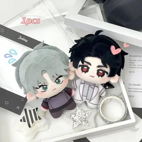 2 Pcs Alien Stage Anime Plush Doll and Plush Keychain, Cool Keychains, Soft Stuffed Character Figure, Keychain Bag Car Charm, Desk Shelf Room Decor, Birthday Christmas Party Gift for Anime Fans