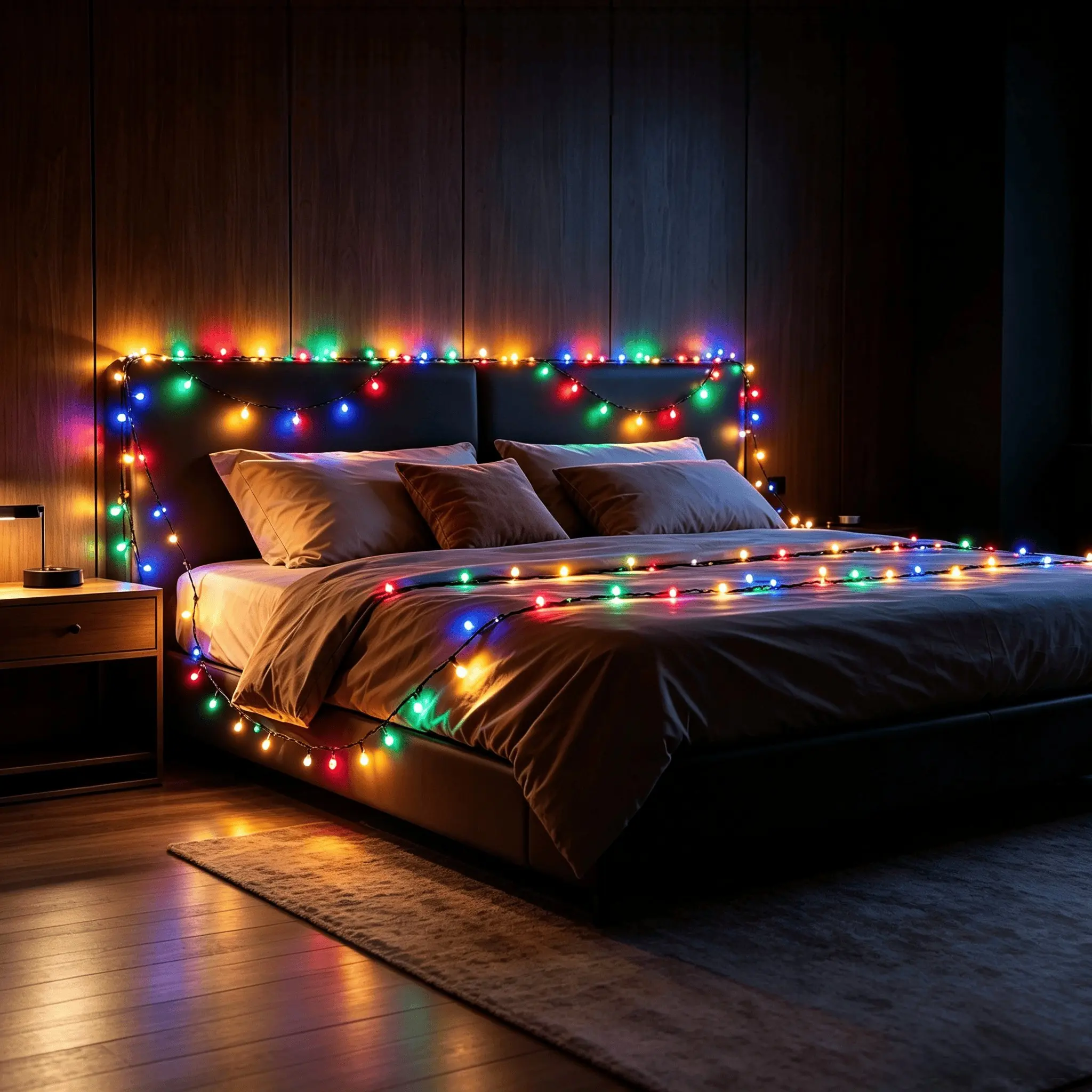5m Colorful LED Starry Sky String Lights, Blinking Starlight Lamp, Battery Powered, 8 Modes, Wedding Decor, Bedroom, Living Room, Christmas Decoration