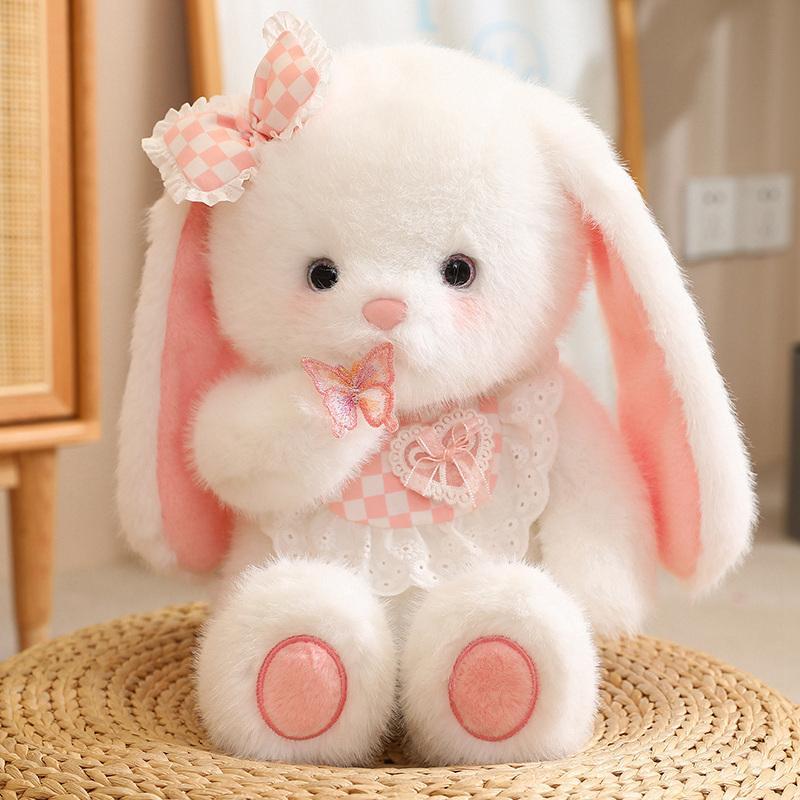Cute Rabbit Design Plush Toy, 1 Count Soft Stuffed Rabbit Plushie, Cartoon Rabbit Plush Doll, Stuffed Animals, Plush Toy for Home & Office Decor