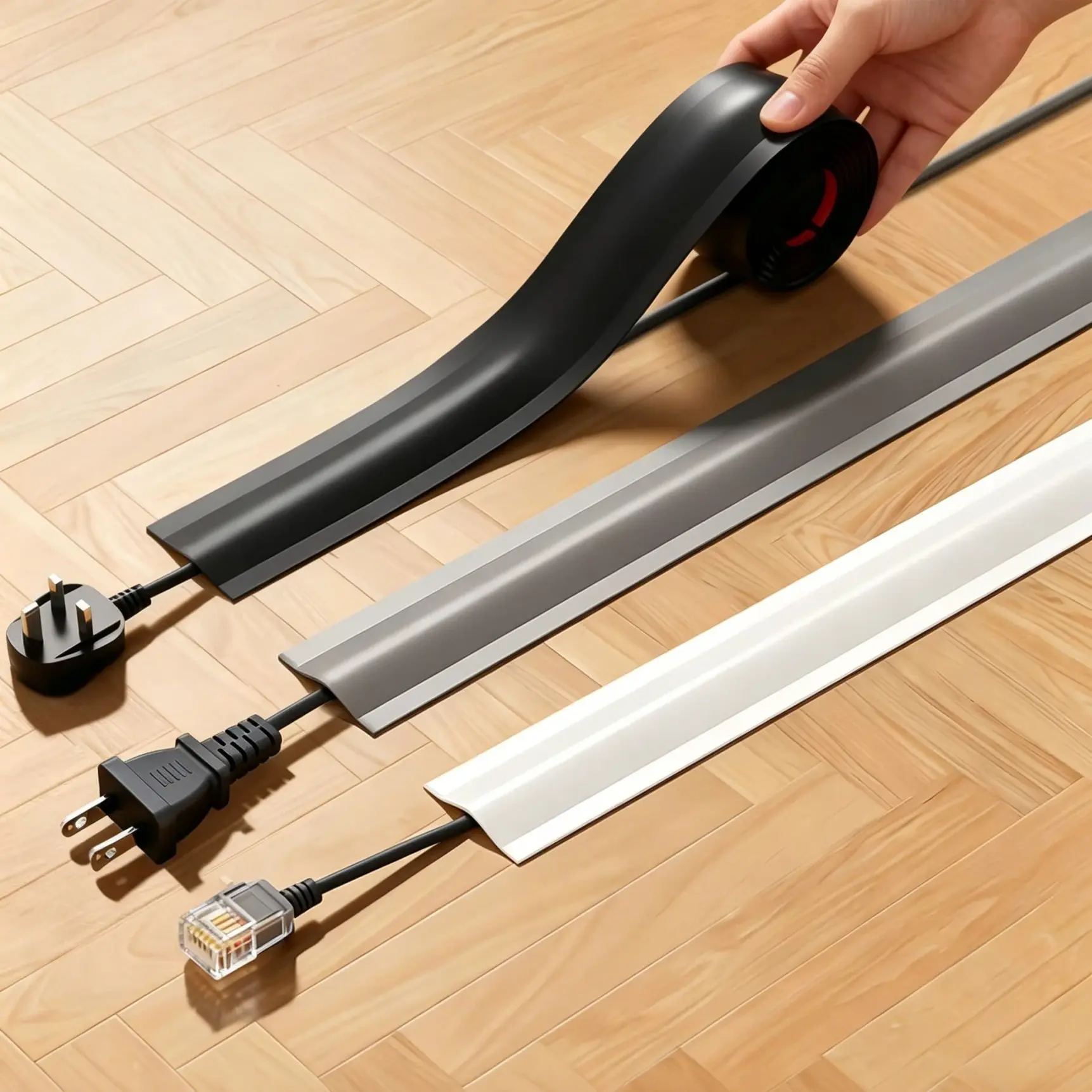 1pc Cable Concealer! 118/236-inch Flexible Channel & 1.5/2.17inch Wide Groove | Instantly Hides Messy Cables in Corners with Just One Sticker and Cover! Flexible and Bendable, Fits Perfectly on Walls and Corners | White Matte Invisible Design,No Drilling