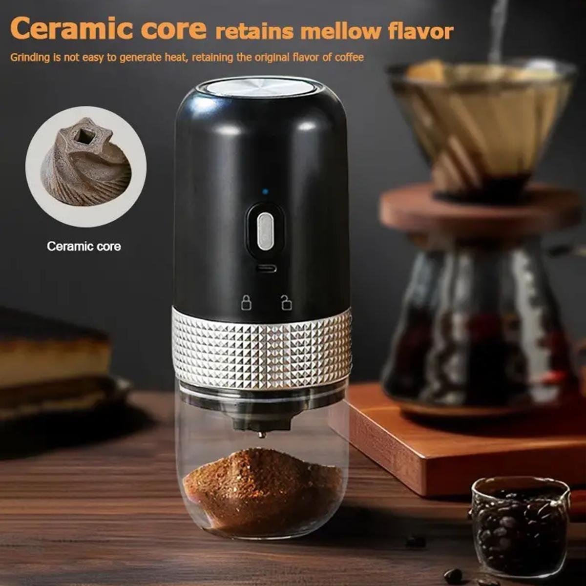 Electric Coffee Grinder, USB Rechargeable Automatic Coffee Bean Grinding Machine, Portable Coffee Grinding Tool for Home Office Outdoor Camping Picnic, Coffee Accessories