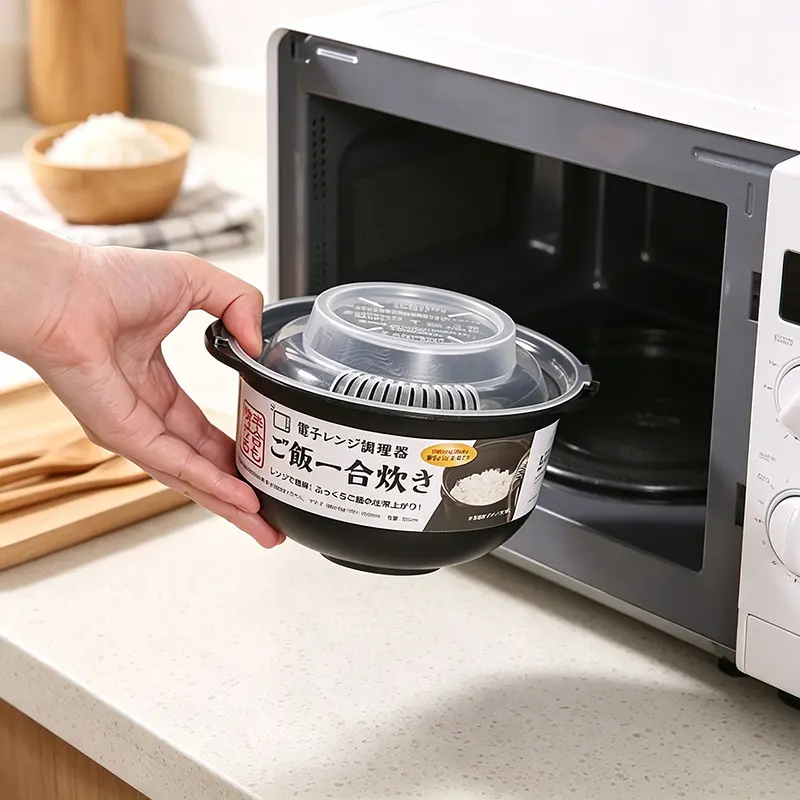 1pc Microwave Rice Cooker - with Lid, Non-Stick, Easy-Clean Lunch Container for Home Use, Capacity 29.08 Oz (860 Ml), Perfect for Single Servings And Quick Meals, Defrosting Food Container with Steam Vent - Perfect Gift for Home Cooks