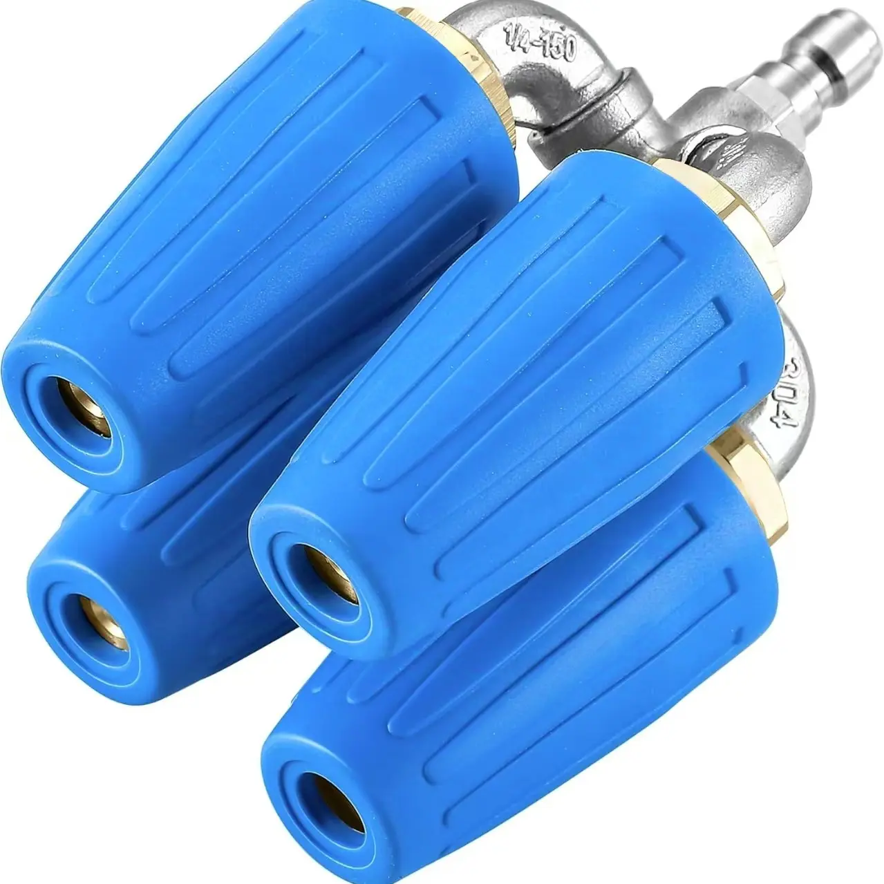 4-In-1 Turbo Nozzle High Pressure Washer, Multi Function Nozzle, 360° Rotating Nozzle, Quick Connect 0.64cm, Dual Turbine Nozzle, Water Nozzle, 4-6 Gpm, 4000 Psi Max, High Pressure Nozzles, Multifunction Nozzle