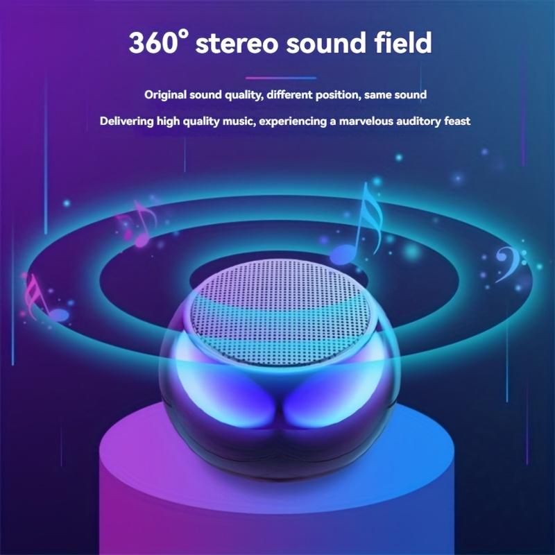 Compact Wireless Speaker with Outdoor Subwoofer, High Volume, Colorful Desktop Mini Speaker for Phones