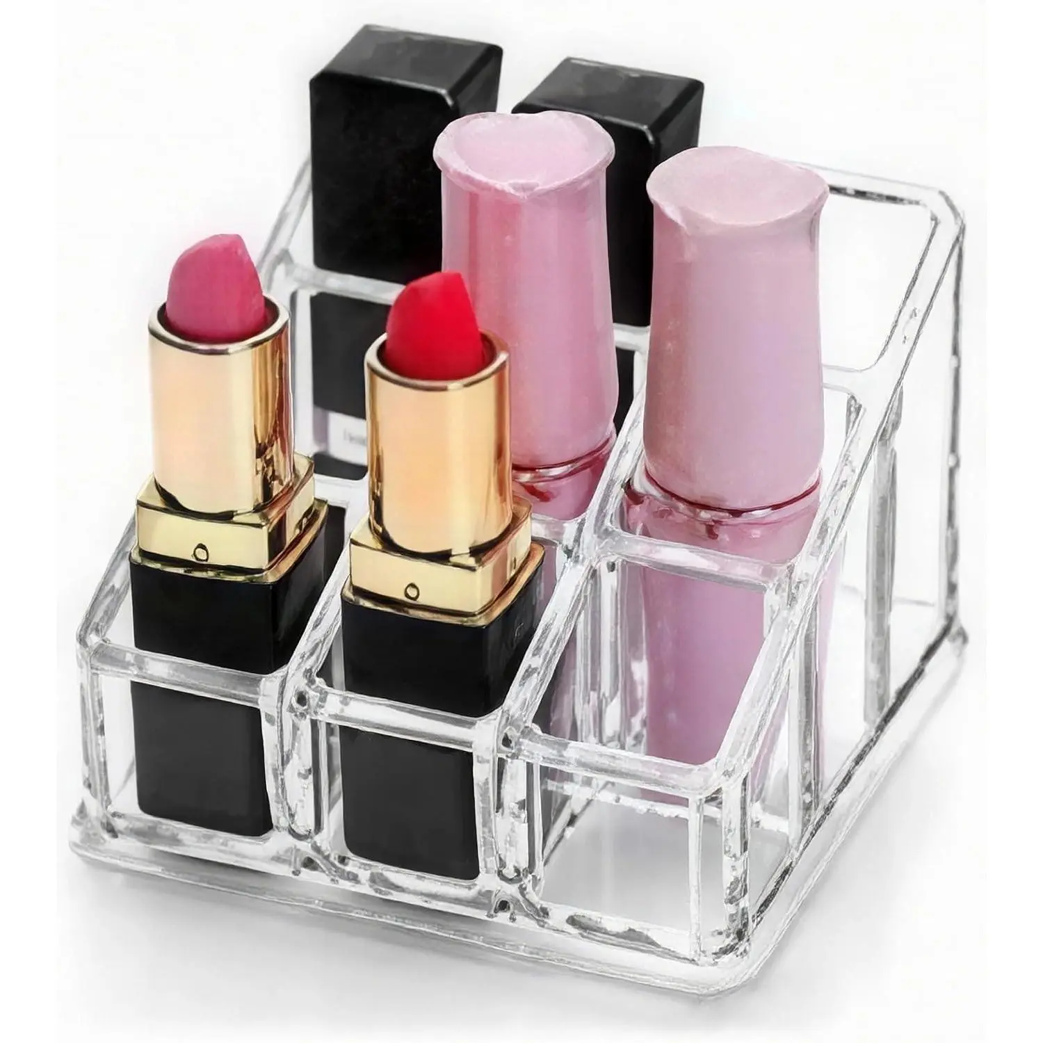 9 Spaces  Lipstick Case -Mini Lipstick Holder,Clear |   Organizer Display for lipsticks, lip gloss,  polish and  counters