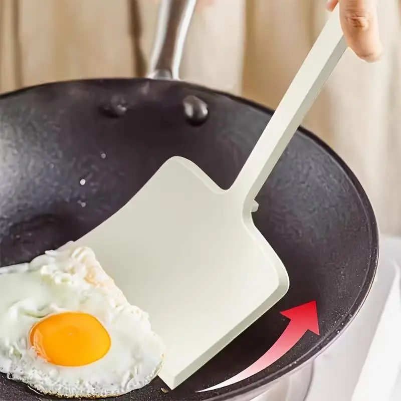 Wide Silicone Spatula Nonstick Egg & Pancake Turner, Heat Resistant Fish Spatula（1PC）