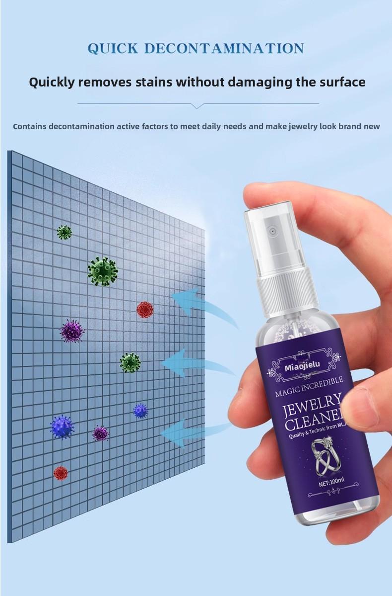 Jewelry Cleaner Non-Damaging to Gold and Silver Silver Washing Water Rust Removal Dust Removal Jewelry Care Maintenance Solution Restoration Refurbishment Spray Household