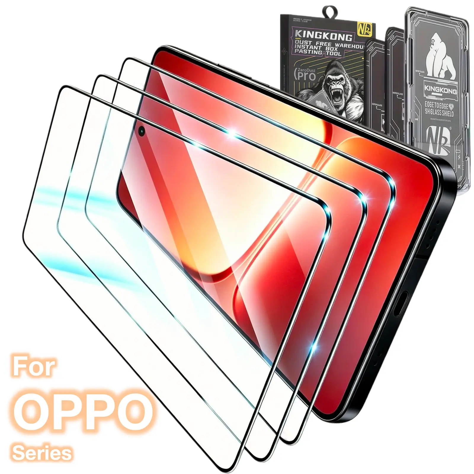 3-Pack Screen Protector for Oppo Find X9 Ultra, Reno 16 Pro, 15, 15C, 14, 13, 13f, 12f, 12, Fs Pro, A6, A5 Series, 9h Hardness, Dust-Free