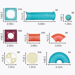 Magnetic Building Blocks STEM Educational Toys for Kids Ages 4-12, Ball Track and 3D Stacking Construction Set