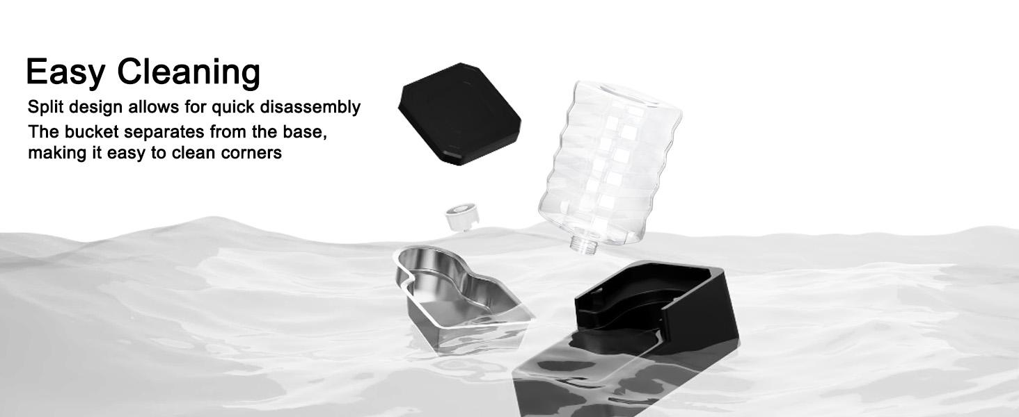 Stainless Steel Pet Water Feeder: 9L Large Gravity Waterer - Less Refills All-Day Water - No Mess Keeps Floors Dry - Quiet Refill - for Medium to Large Dogs - Workday/Day Trip