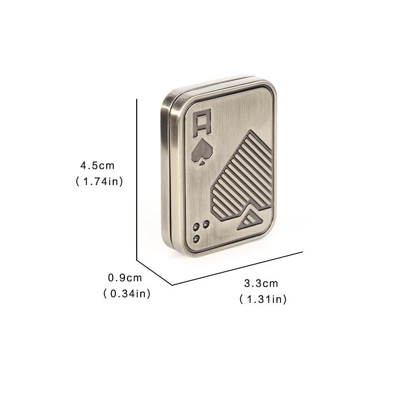 Metal Poker Push Card Fidget Slider, Stress Relief Fidgeting, Stress Relief Toys, Men's EDC Toys, Fidget Toys, Touch Coins, Desk Toys Gifts for Boyfriends and Fathers