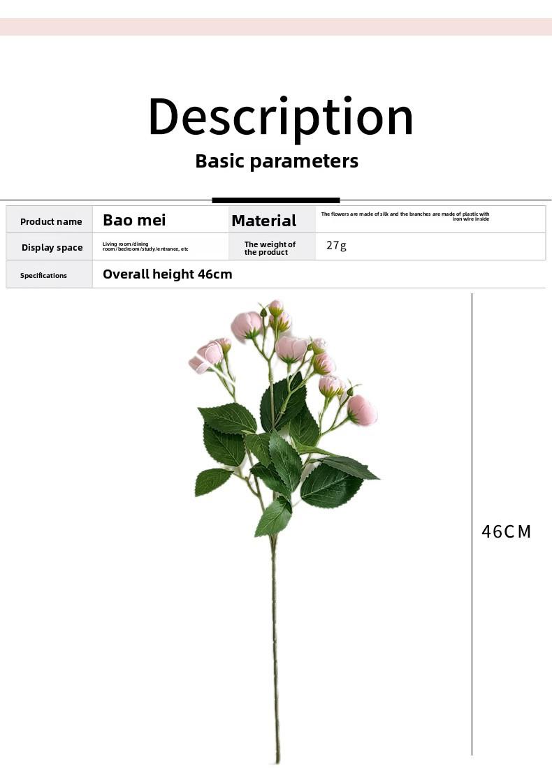 12 Small Camellia Buds Artificial Flowers Handheld Bouquet Fake Flowers Home Living Room Decoration Hotel Display Shooting Props