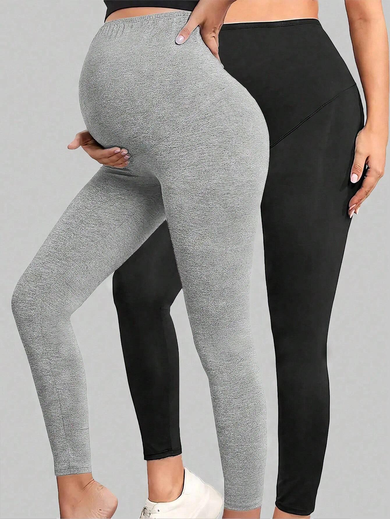 Pack of 2, Maternity Yoga Pants, Summer Off-White Casual Sports Maternity Trousers