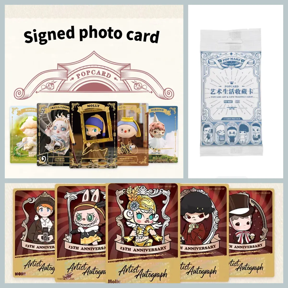 POP Mart Labubu Popcard Art & Life Trading Card  Sealed Packs 4 cards/PACK