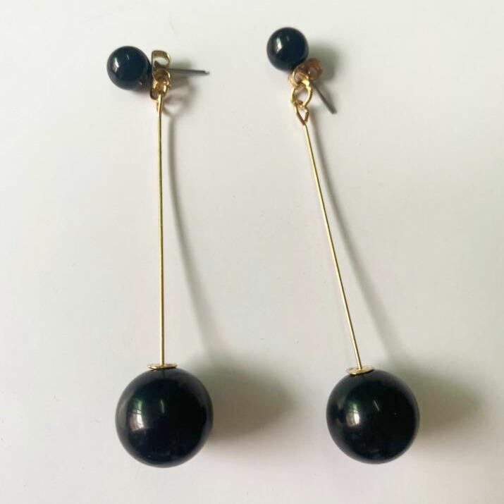 Casualfall and winter velvet ball long pendant fashionelegant earrings earrings new arrival black hair ball earrings