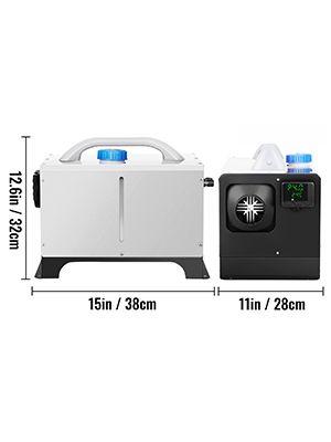 VEVOR Diesel Air Heater 8KW Parking Heater 12V Truck Heater, One Air Outlet, with Black LCD Switch, Remote Control, Fast Heating Compact Diesel Heater, For Car, RV Truck, Boat, Campervans, Caravans