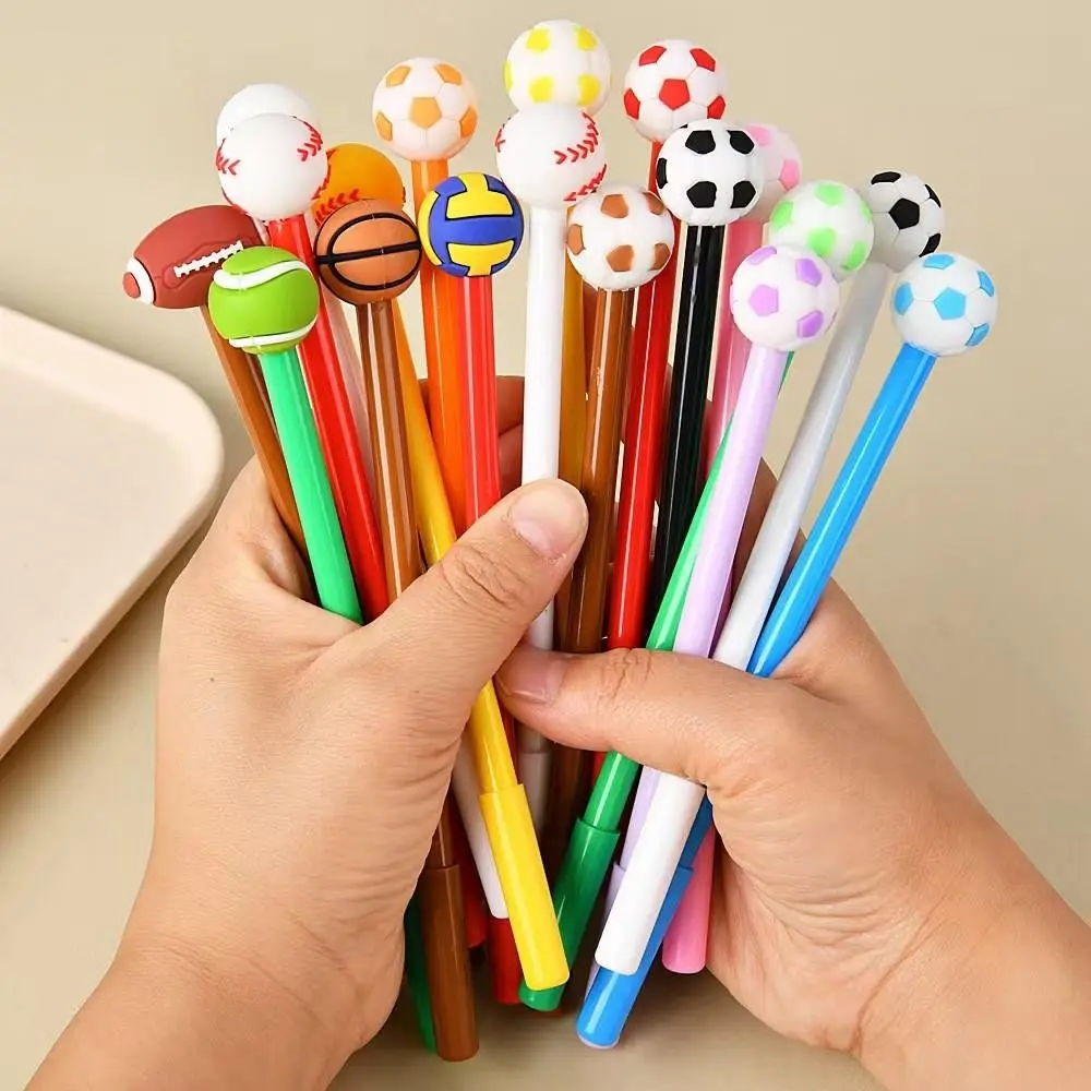 18Pcs Sports Ball Gel Pens | Cute Football Basketball Baseball Black Ink Pens for Boys Kids, Cool School Supplies Classroom Rewards