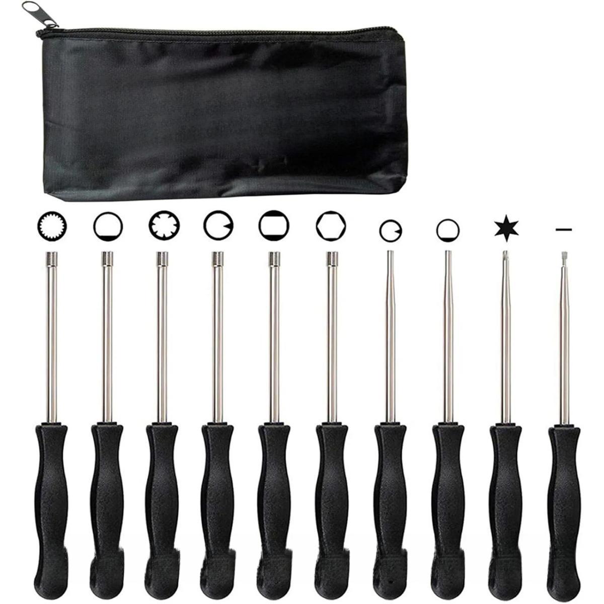 Carburetor Adjustment Tool Kit 10 Pcs Screwdrivers for Common 2 Cycle Small Engine, Trimmer Weed Eater Chainsaw Carb Tune up Adjusting Hand Tool