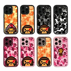 Bape Protective Camo Streetwear Phone Case Suitable for iPhone 17-11 Pro Max/Plus and  Samsung Galaxy S23-25