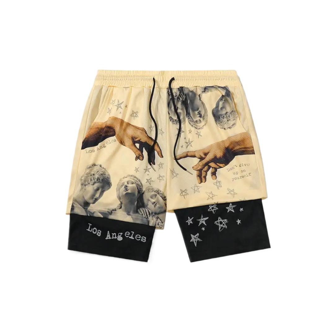 Men's Cross Print Graphic Shorts Athletic Wear Regular Fit Casual Comfy Breathable Shorts for Daily Wear Summer Essentials Unisex Street Style Active Lifestyle Shorts