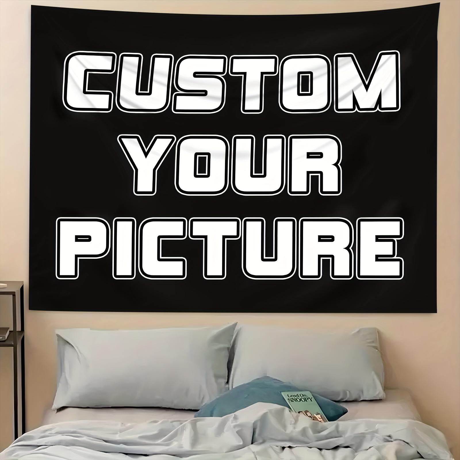 1pc Custom Tapestry Upload Images Personalized Backdrop - Large 23.6x35.4 Inch Wall Hanging for Bedroom, Living Room, Dorm Decor - Multiple Sizes, Durable Fabric, No Electricity Needed, Perfect Gift, Dorm Room Accessory |   Modern Tapestry |   Indoor Text
