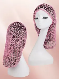 Breathable Handmade Crochet Hair Net for Women, Long Bun Cover, Sleep Cap Mesh, Fashion Comfort Design, Protective Hair Net Headband