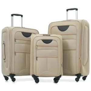 Softside Luggage Set  3 Piece Expandable Suitcase Upright Spinner Softshell Lightweight Luggage Travel Set-22/26/30 inches