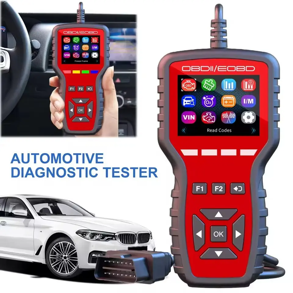 K2 Obd2 Scanner Diagnostic Tool, Automotive Scan Tool, Automotive Diagnostic Machine, 3.45in Screen, Battery Tester, Real-Time Data, I/m Ready Status, Car Fault Code Reader, All Obdii/eobd Vehicles
