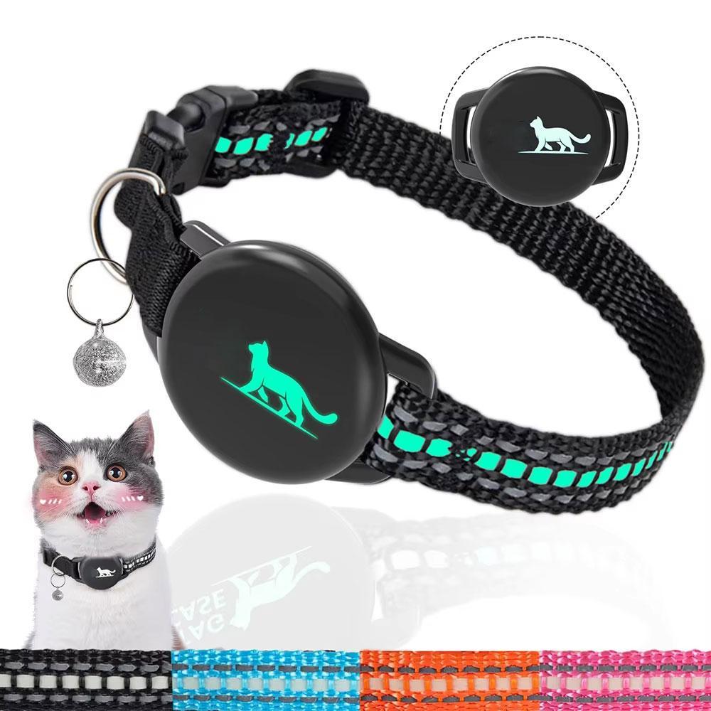 Cat GPS Tracker, Reflective Collar Tracker, Anti-lost Device, Compatible with Apple Find My Function (Only for iOS System), Pet Supplies, Harness, Reflective Strip Harness