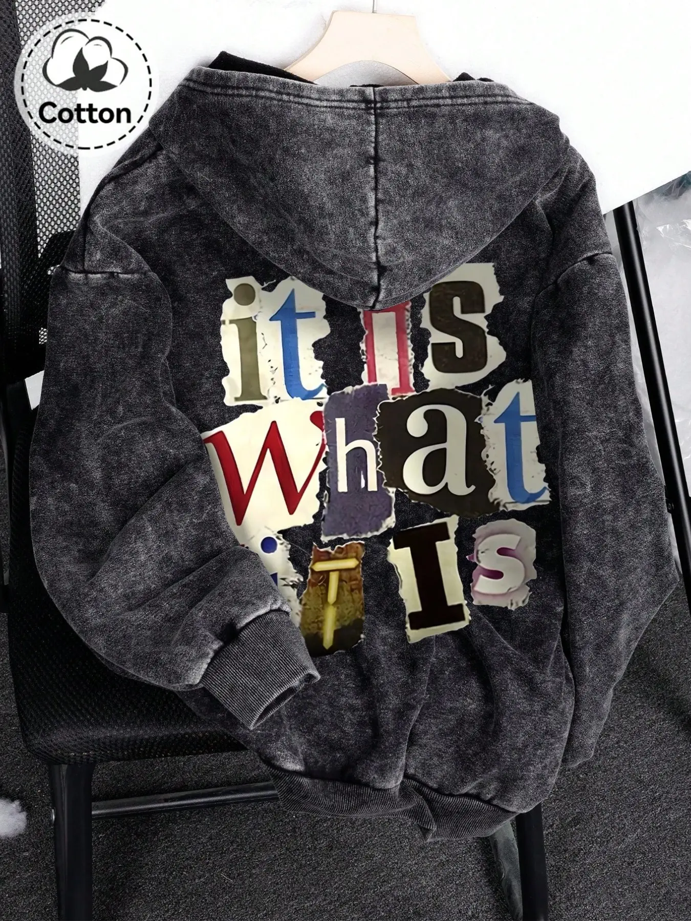 Unisex Vintage Wash Hoodie, Zip-Up Sweatshirt, Loose-Fit Street Style, Fall & Winter Wear, Essential for Daily