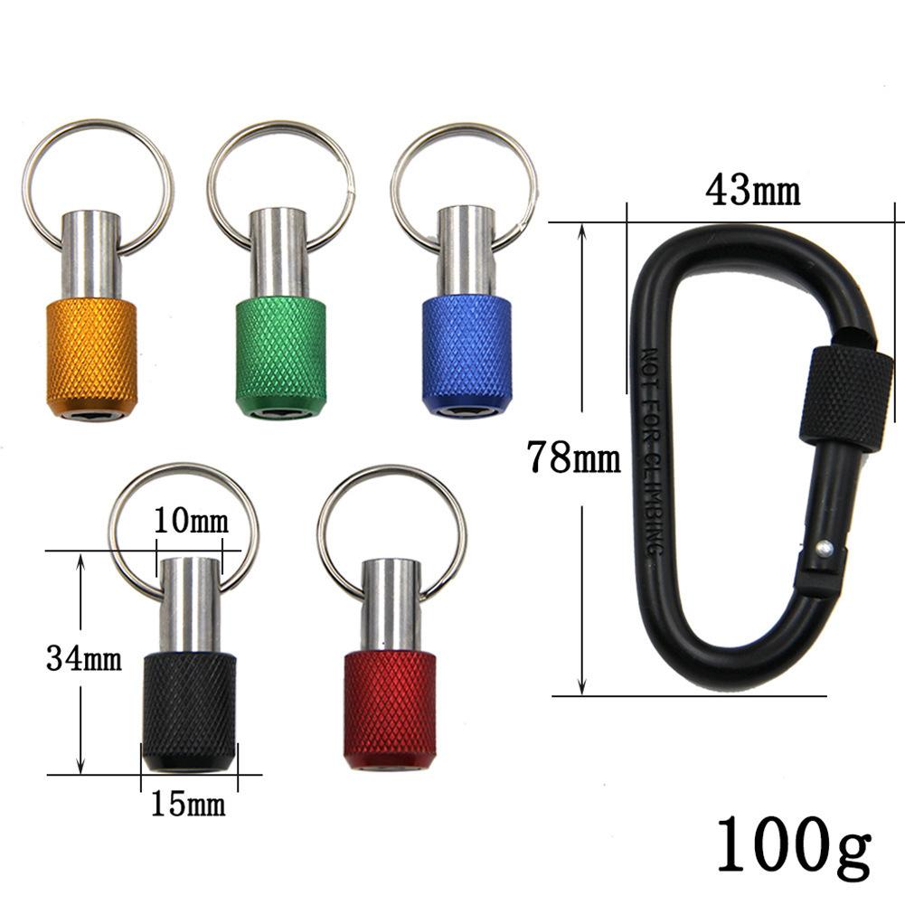 Cross-border 5PC Colorful Keychain Quick-Change Adapter Rod with Carabiner, Hex Shank Bit, Quick-Release Socket Conversion Rod