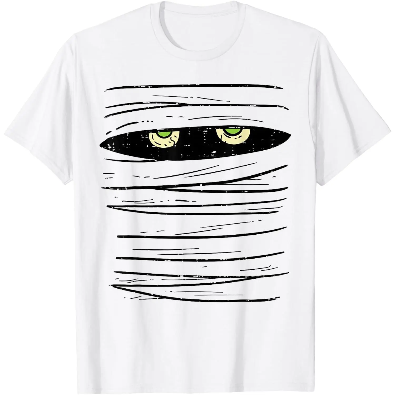 Mummy Wrap Eyes Costume Funny Scary Halloween Men Women  T-Shirt
